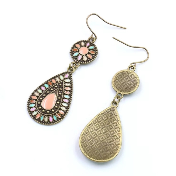 🔹️Boho Dangle Spring Colors Earrings - Picture 5 of 7